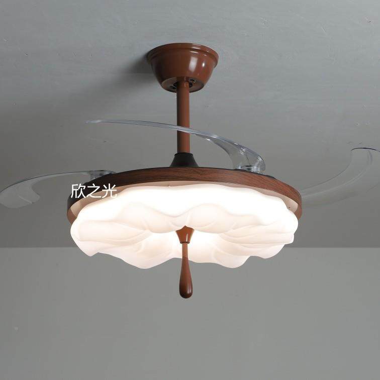 隐形风扇灯静5音奶油风202新款全64光谱童护眼餐厅室灯卧儿房风扇,家装灯饰光源,风扇灯,淘宝优惠券,粉丝福利购,淘宝优惠卷