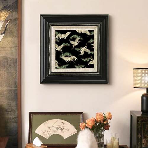 客厅表电网箱小众装饰画电闸配电挂箱画线盒中古风装饰遮挡al2024