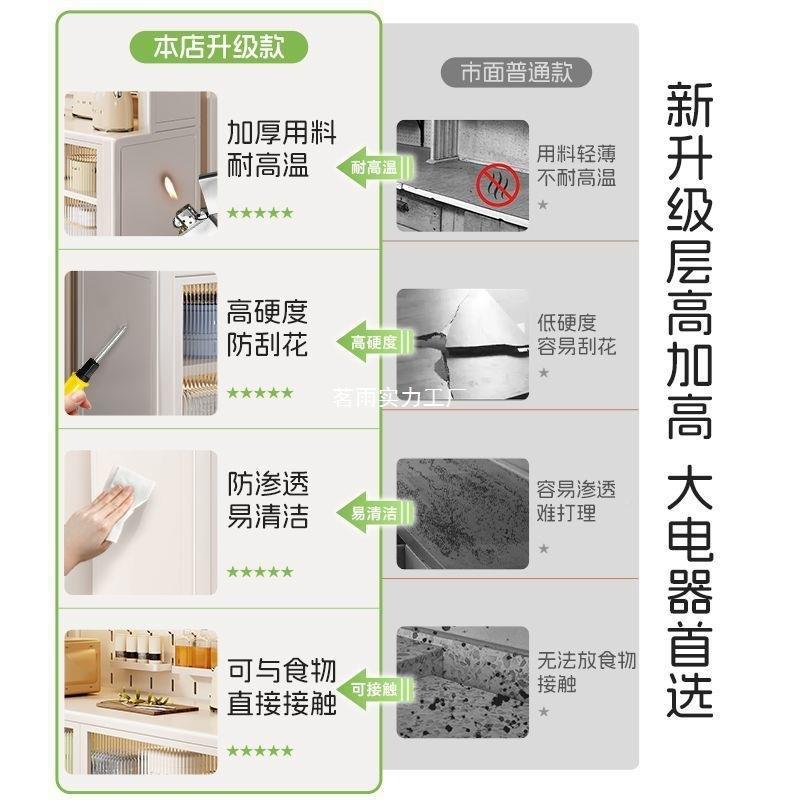 Ta加高边柜客厅多功能置物多架l落地层收餐纳微波炉厨房ZTG储物柜