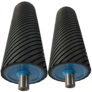 木工机械用砂光机配件螺旋槽胶辊辊筒包胶辊输送带橡胶辊轮