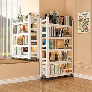 铁艺家用书架落地多置物架简易儿层储铁质分层书柜PBL钢制童货架