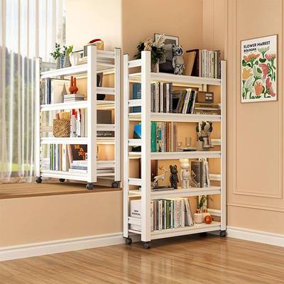 铁艺家用书架落地多置物架简易儿层储铁质分层书柜PBL钢制童货架