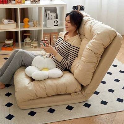新款懒人发可折叠阳台发榻榻米坐地式地板沙发床人类KKY狗沙窝沙