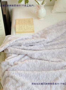 特别︱ly101263玫满怀︱温柔冬毯季瑰加厚盖毛毯感办公室午睡毯子