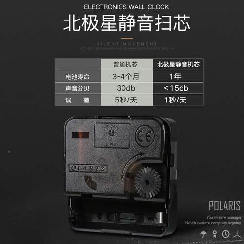 1ls北极星欧钟表创意挂钟摇摆时尚挂挂表静音客厅时钟石墙英tW3JG
