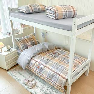 卡通全棉床上四件套纯棉童套可DD-爱生床品学宿舍被套床单三件儿