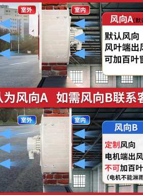 防爆排风扇BFAG300排气扇BFS400换气扇500百叶窗风扇220V380V风王