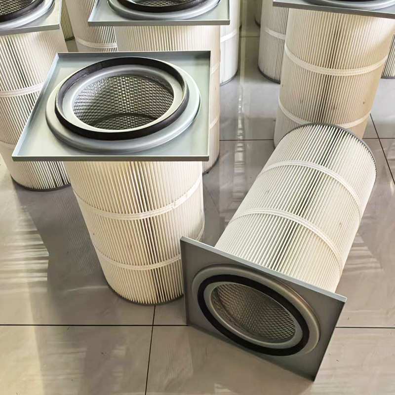 370*370等离子切割机除尘滤芯 方形法兰式卡盘滤芯侧装式滤筒现货