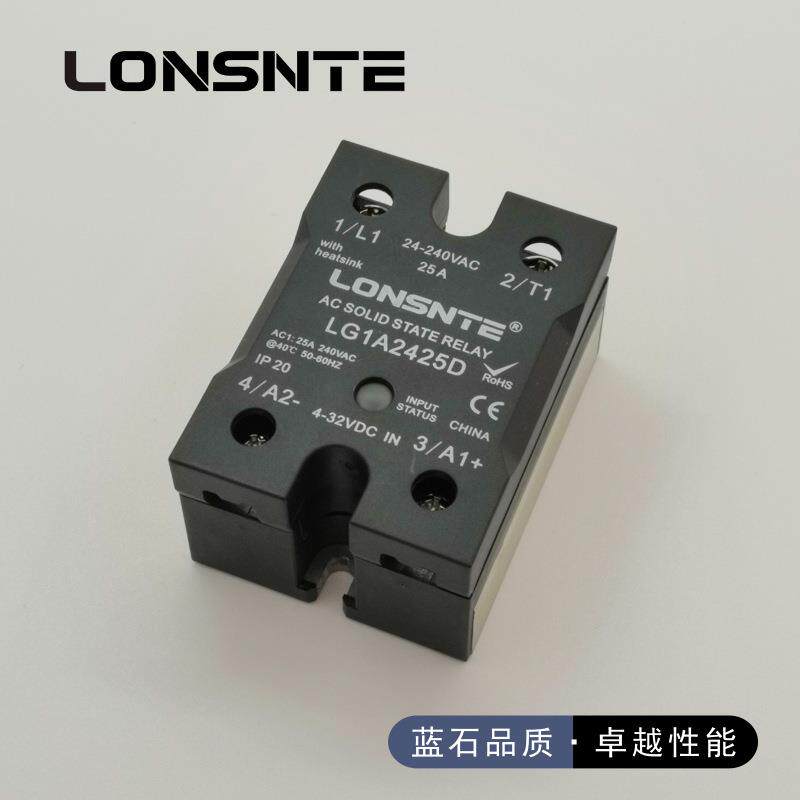 蓝石LONSNTE单相25A直流控交流240V固态继电器LG1A2425D,SSR-25DA