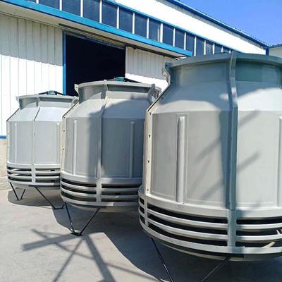 圆形冷却塔玻璃钢工型业DBNL3-12型小凉塔圆流形逆水式冷水塔