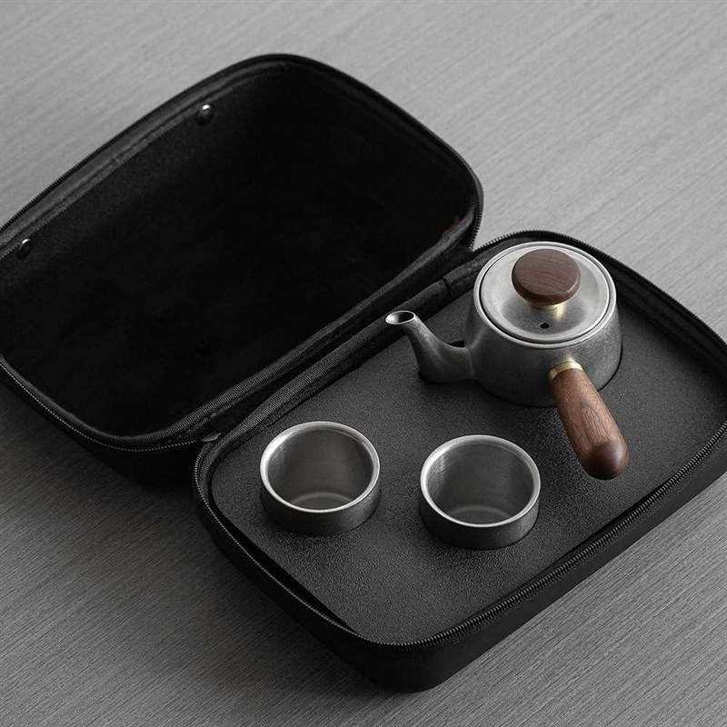 帝国旅途茶具简配版户外泡茶器具一壶两杯旅行茶壶便Y携易带泡茶