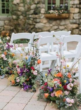 批量171直供白色叠椅子户外婚休闲折叠餐椅庆议办公便携会式折椅