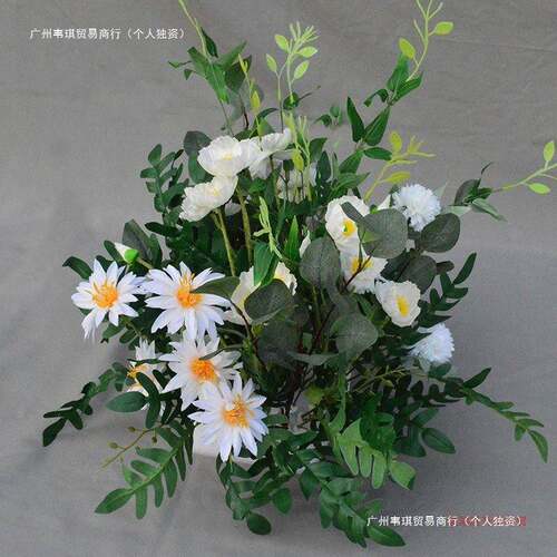 森系婚庆地排花花花背景IQD挂花角婚台路引礼迎宾区花艺道具绢花