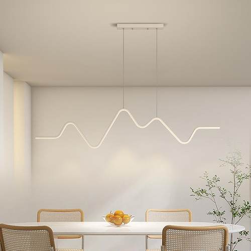 约现简代led餐厅YM125C灯创意长条网吊客厅灯卧室灯红饭厅餐灯桌