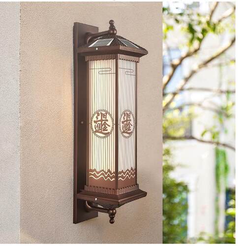 太阳户外壁灯能防水别墅庭院灯现外代高端中无品牌/式门两侧墙花
