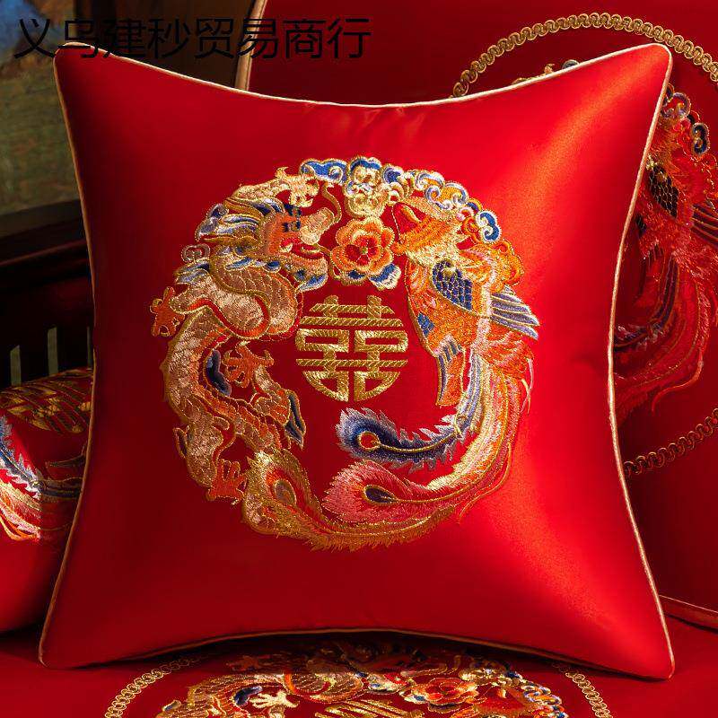 旺铺销结婚抱枕热一对红色喜字DDG沙发房靠垫婚全庆用品大婚婚礼