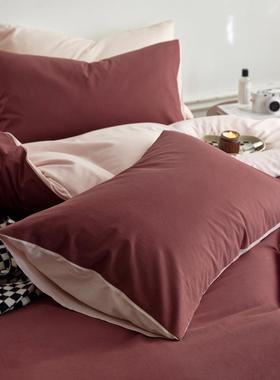 LY-412现代简约风纯丝色10床0S天棉磨毛床厚单四件套全棉加被套罩