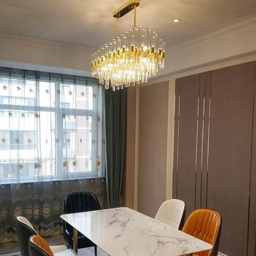 后HM211现代轻奢水大店晶吊灯2025年新款客厅灯餐厅卧简室气约酒