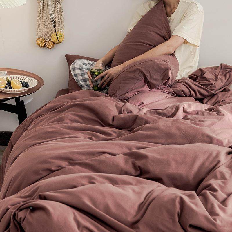 被套单件双纯色裸睡全棉针织天竺被罩棉单人1男CZZ.5x2.0米人简约,床上用品,学生床品套件,淘宝优惠券,粉丝福利购,淘宝优惠卷