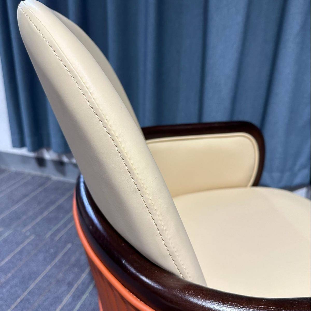 新中式木2023TT10餐椅酒大堂售楼部店洽谈椅子现代简约轻奢发餐实