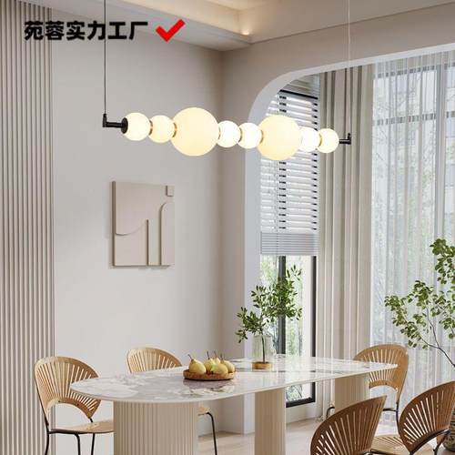 餐厅吊灯芦简约现代创餐意600台一字长条桌葫饭厅吧客厅茶室软装