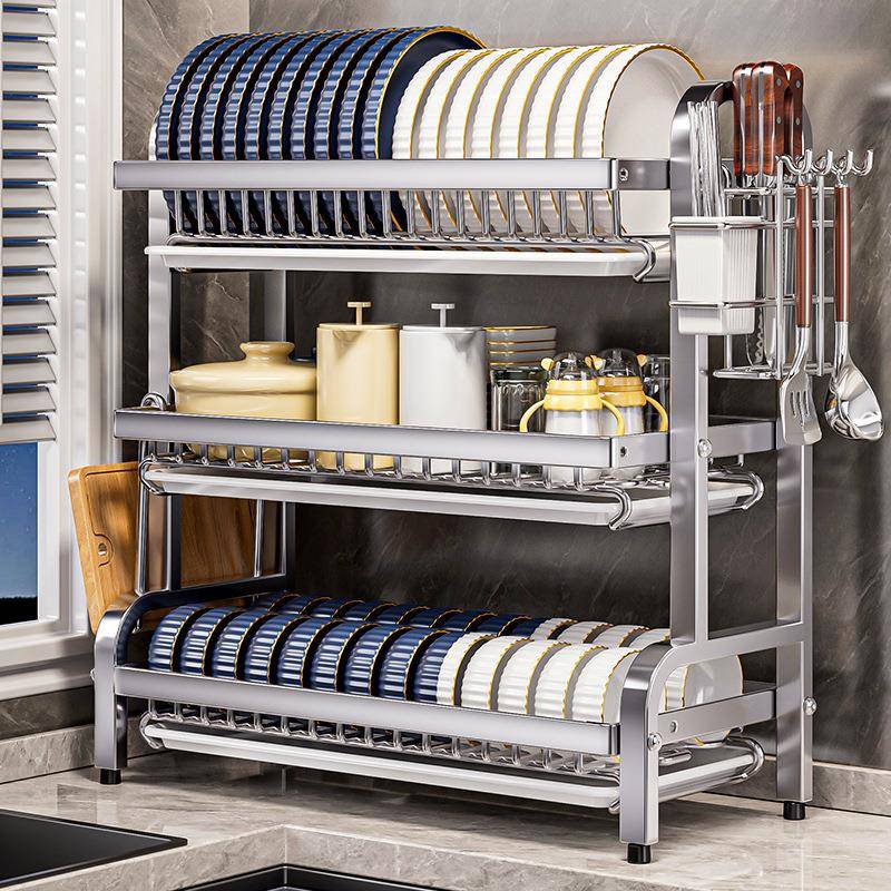 包邮架优勤不锈钢碟收纳沥水放子碗碟子盘碗架厨房置物架碗QQB多