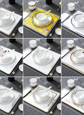 酒店用品陶瓷餐具套装中式饭店餐具碗碟盘套装日用瓷潮州源头厂家