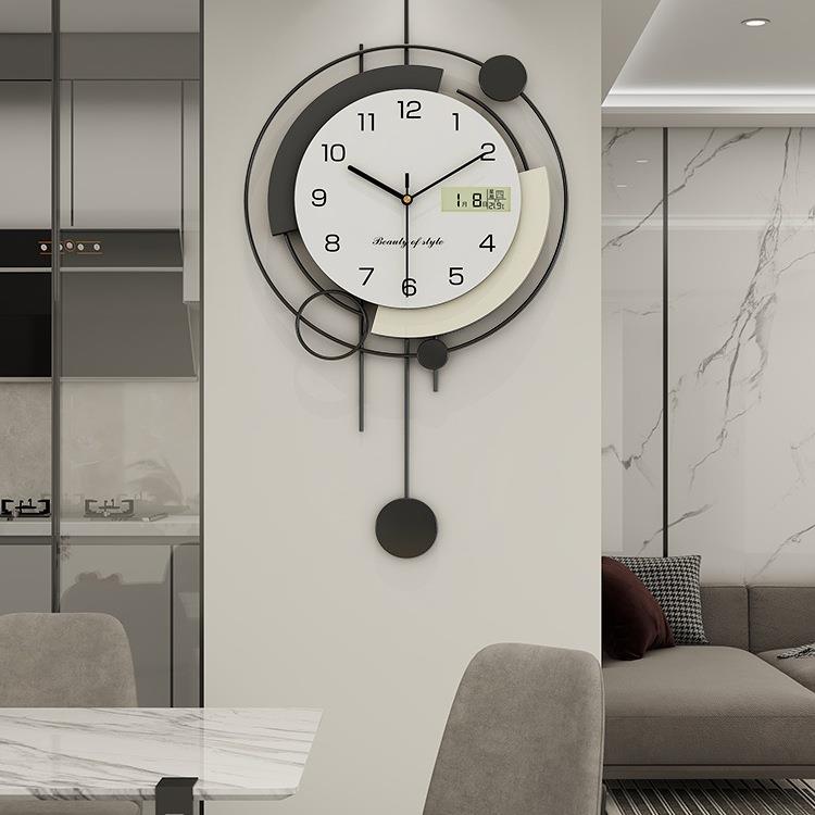 钟表挂钟客玄厅2新05款轻奢F97TS57H风现代大气静音关2网红感挂墙