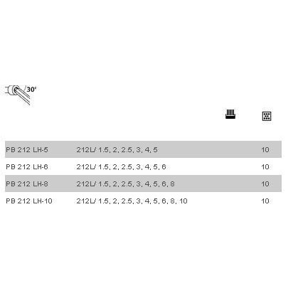 PB 212LH-8瑞士PB 212LH-8圆头长轴内六角扳手