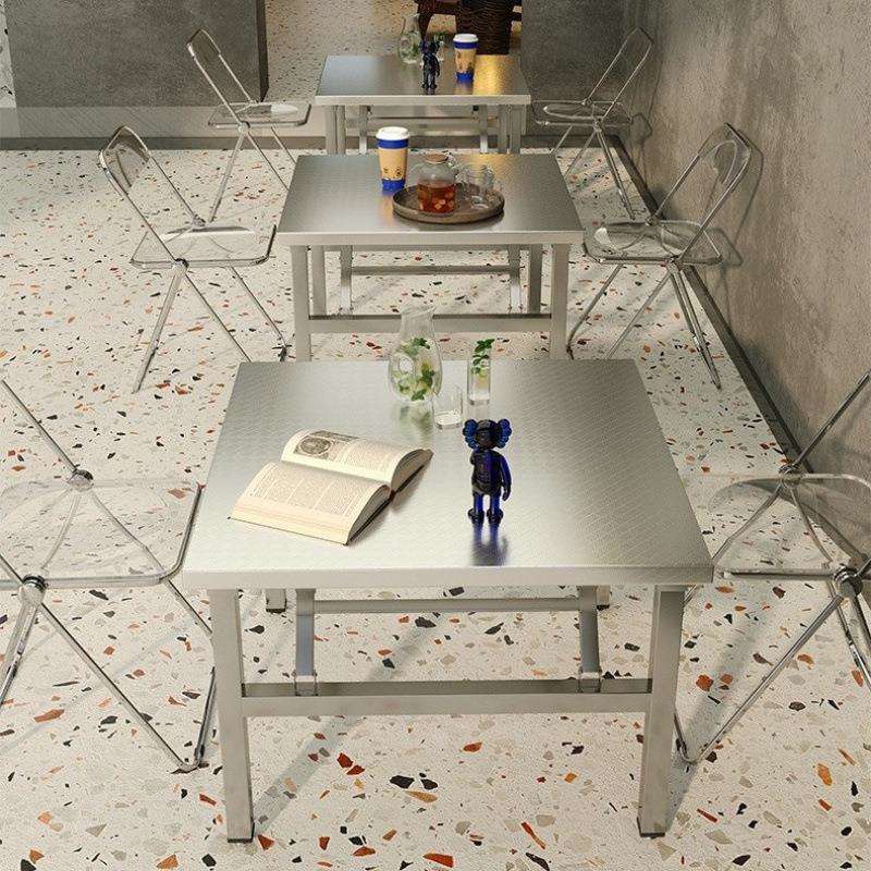 不锈钢折叠桌便携式烧烤桌子户外摆摊商用夜市出摊小方桌简易餐桌