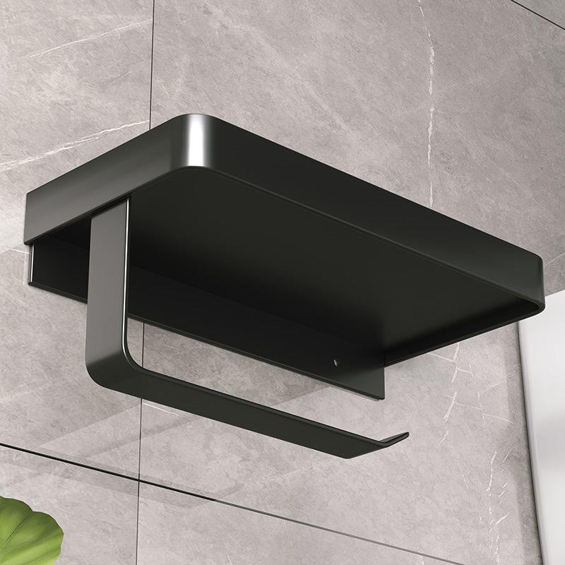 W*卫生间不锈钢免打孔纸巾架浴室洗手间置物架太空铝家用厕所卷纸