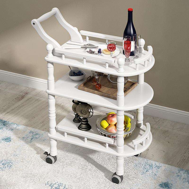 实木餐车酒店送餐车餐厅手推车酒水饮料小推车4S店展览车银行家用