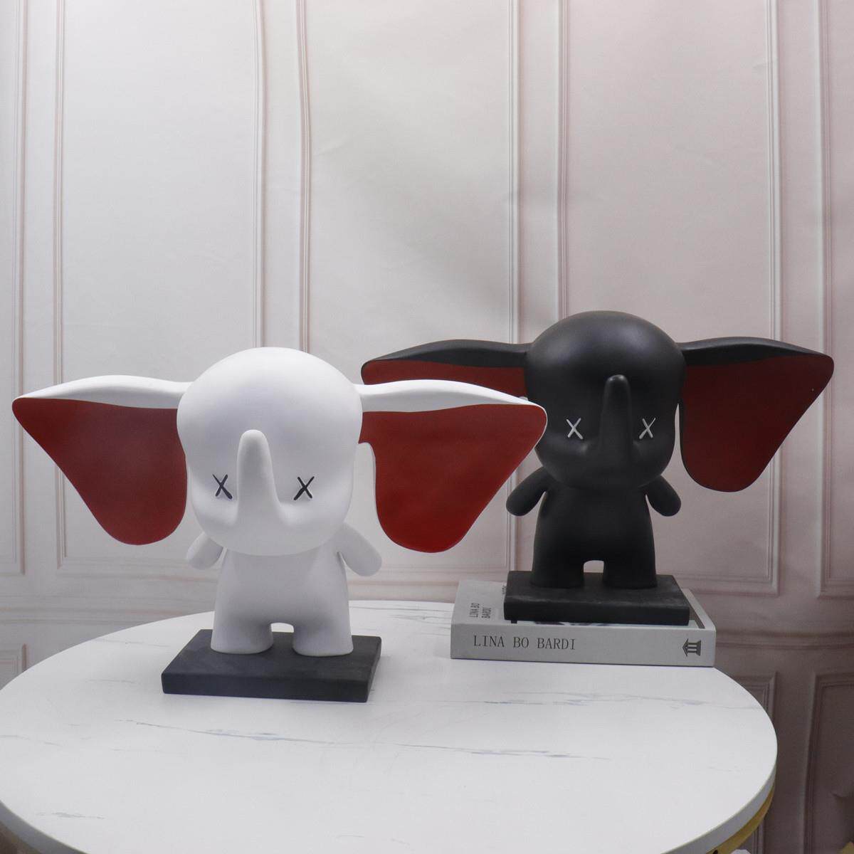 简约现代意大耳创朵小象飞可1爱雕塑摆件样板间儿房客童厅家居饰