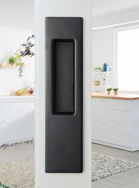 移门暗WAE拉手黑通方形滑动门嵌入式木门暗用把手推拉门长暗扣色