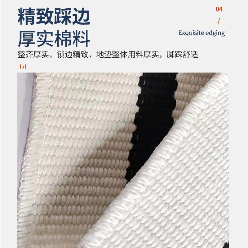 可纹机纹洗条门廊地毯室内室外编地毯地016垫黑白条织地毯