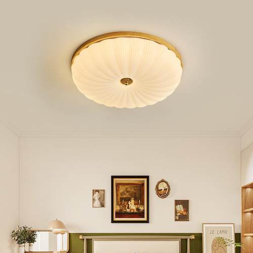 吸个顶灯卧547室灯中复古美古式新中式意性实木法式护眼书房灯创