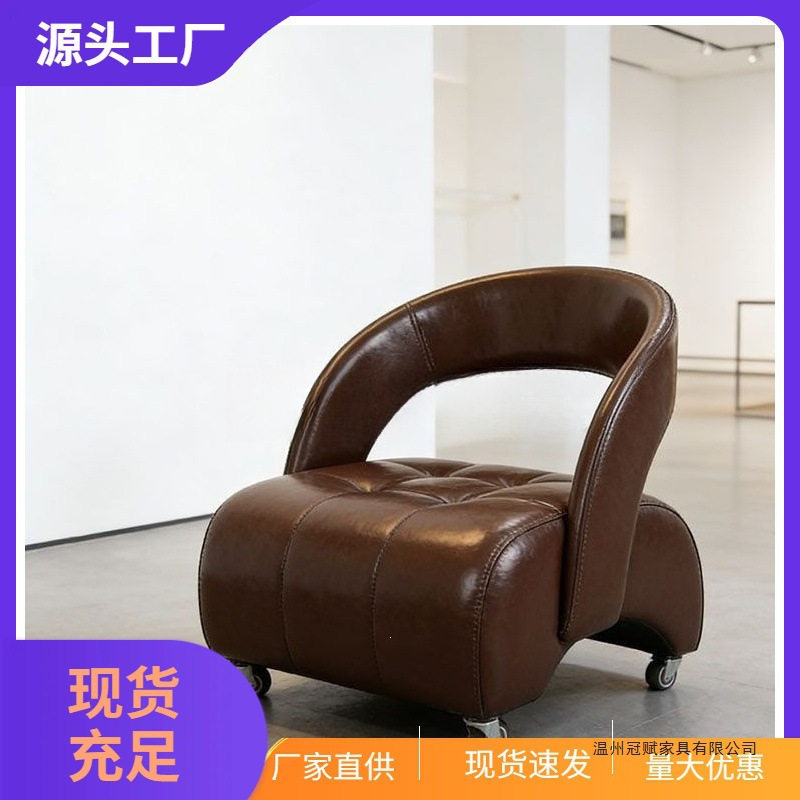 万向轮小凳子家用矮凳客厅单人沙发椅客厅高颜值溜溜凳滑轮移动凳