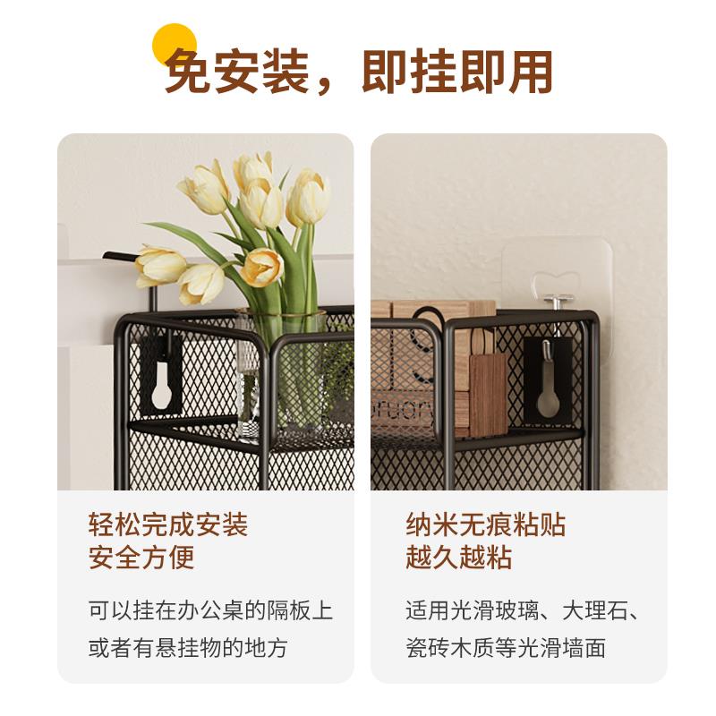 壁挂式纳文件架办公桌文文件悬挂置物架桌面板F78MT686多隔层件夹