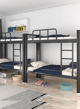 西安铁艺上下生铺双层床学寝宿室型床员材RRP工舍公寓床双人床铁