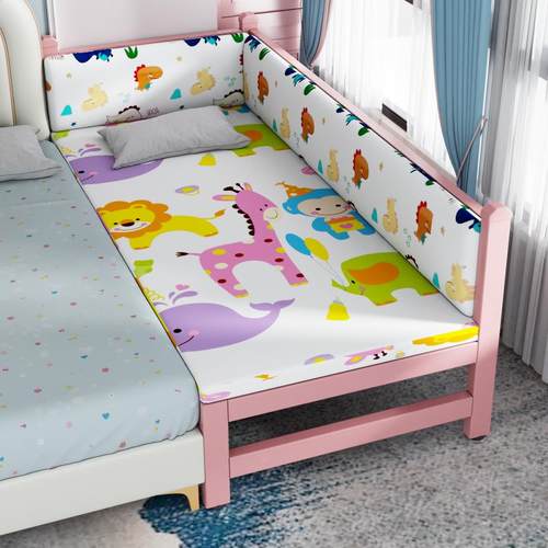 I铁艺儿童f588床带护栏小床单人主婴床儿男孩女公床边床加宽孩拼