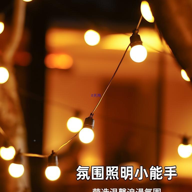 户外灯串高亮灯泡防水串装灯彩布灯露营氛围灯节CAD置庭日院阳台