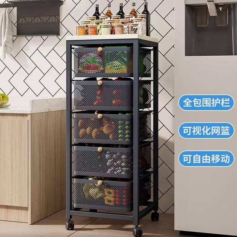 置物架物抽屉房置物架小推车收厨纳架落地多功能可移01动客厅置架