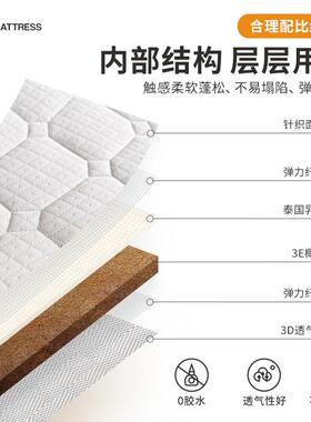 F77JH7SMKB床制垫榻榻米垫子软儿垫家用硬垫定椰棕折叠乳Q胶童宿