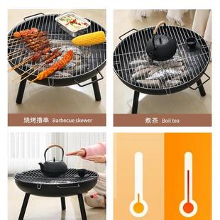 天围炉煮茶烤火炉套装家用室院内F969TMT8器具全套木冬炭盆庭户火