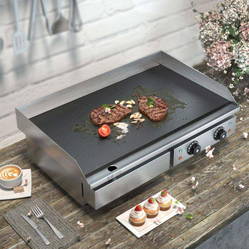 购东电扒炉商用采速热电铁板鱿277贝鱼炒饭手抓机器设备铁板饼烧