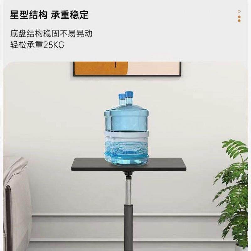 可移动升降讲桌带滑轮小型床边桌站立式工1作台可缩写字伸桌降升