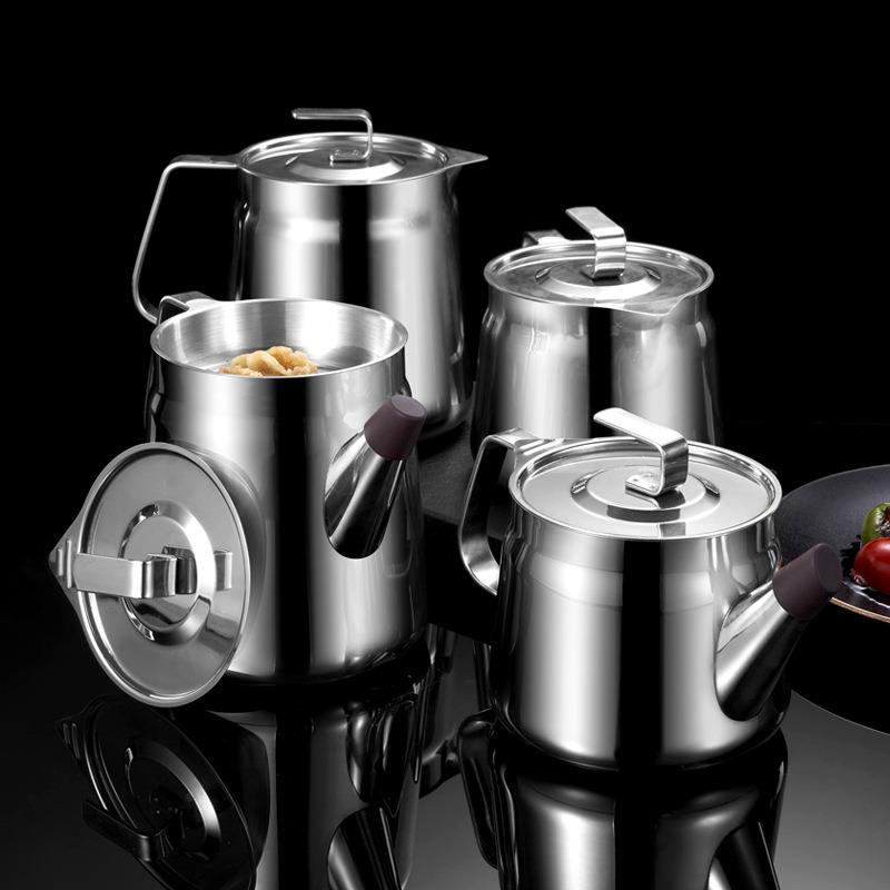 304不锈钢油壶家用过醋滤油罐带盖多功能瓶橄油榄油储油0542器厨