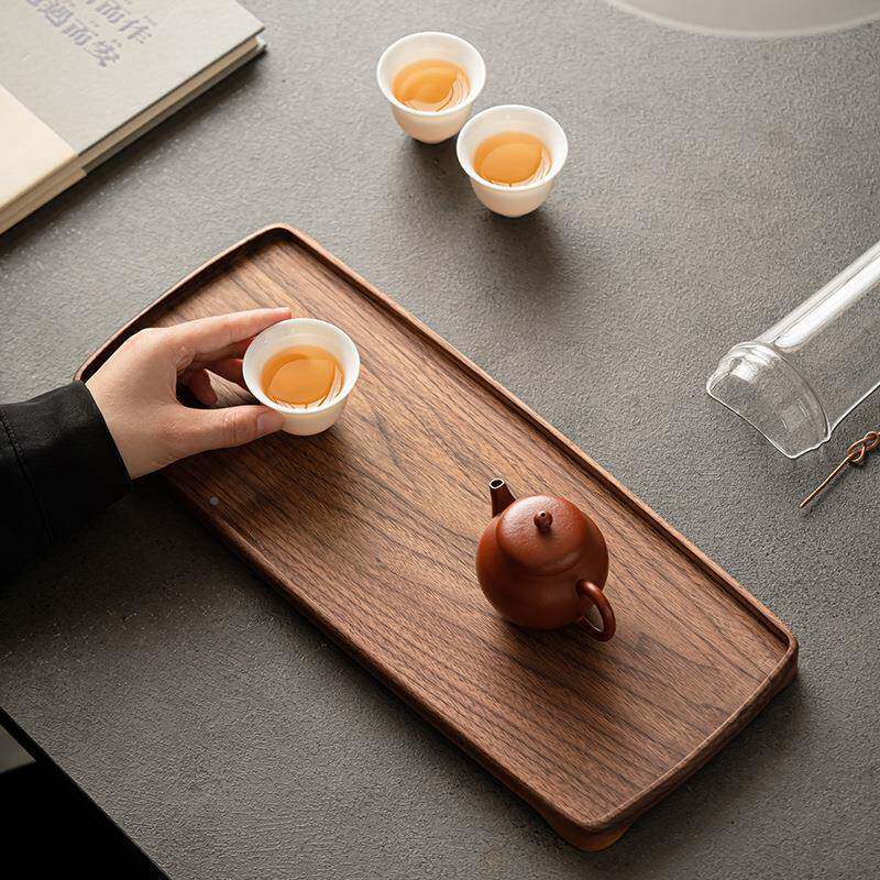 大岸北美胡堂桃木干泡dat1022台实木壶承高端家茶承茶盘储水用日