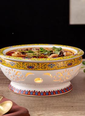 BK9K酒店蜡烛加XHV餐具子明炉家用商用明档热菜保菜盘汤温盘鱼盘