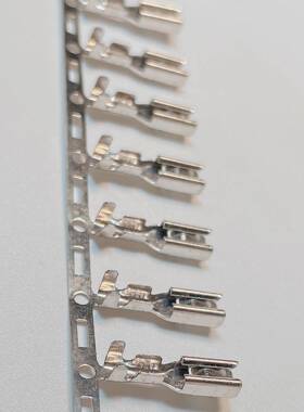 2FPF.8四方插插簧1端10簧横式连带冷压K子DJ621-2.8连带端子5/卷